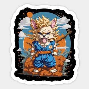 Vegeta Cat Sticker